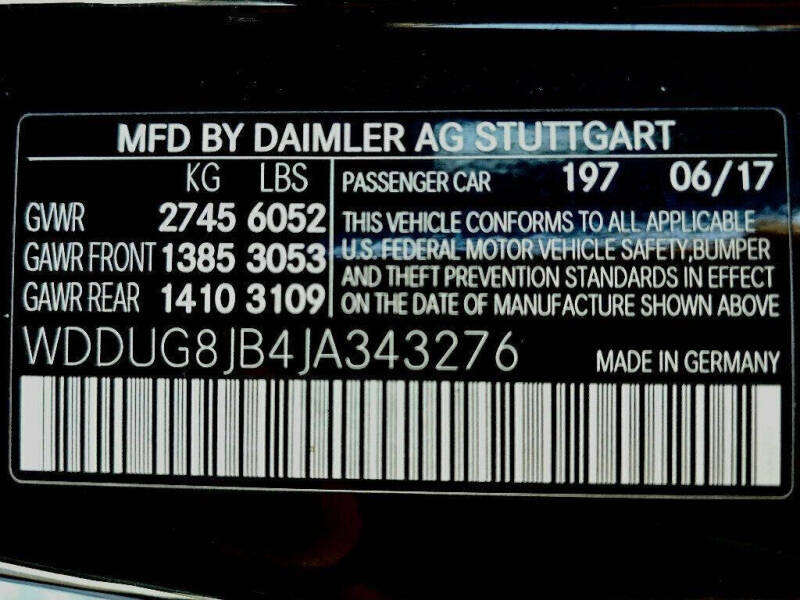 2018 Mercedes-Benz S-Class AMG S 63