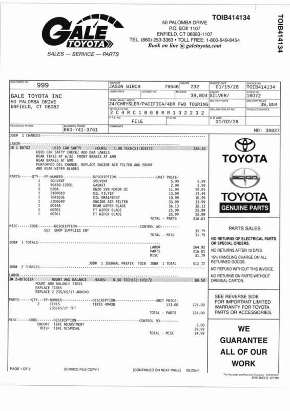 2024 Chrysler Pacifica Touring L