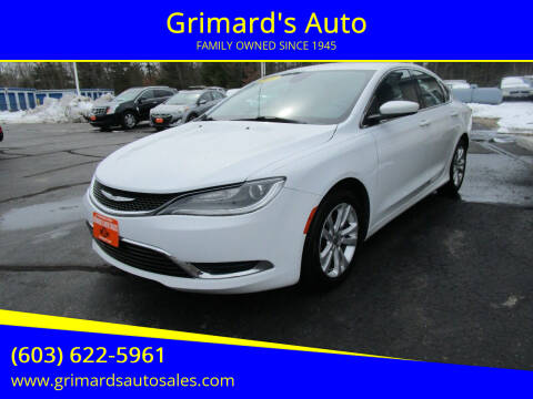 2017 Chrysler 200 for sale at Grimard's Auto in Hooksett NH