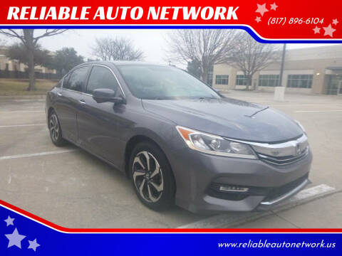 2016 Honda Accord for sale at RELIABLE AUTO NETWORK in Arlington TX