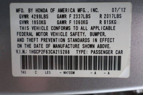 2012 Honda Accord SE