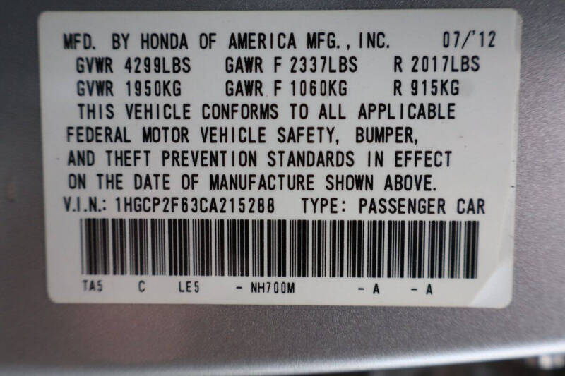 2012 Honda Accord SE