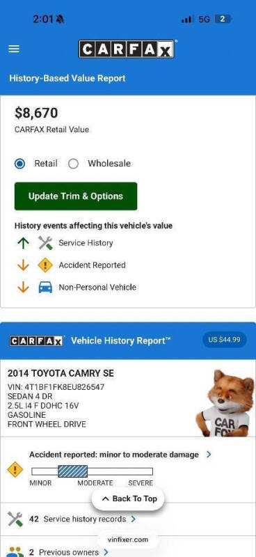 2014 Toyota Camry SE