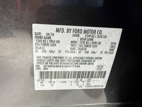 2016 Ford Edge Titanium