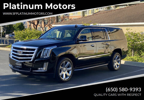 2019 Cadillac Escalade ESV for sale at Platinum Motors in San Bruno CA