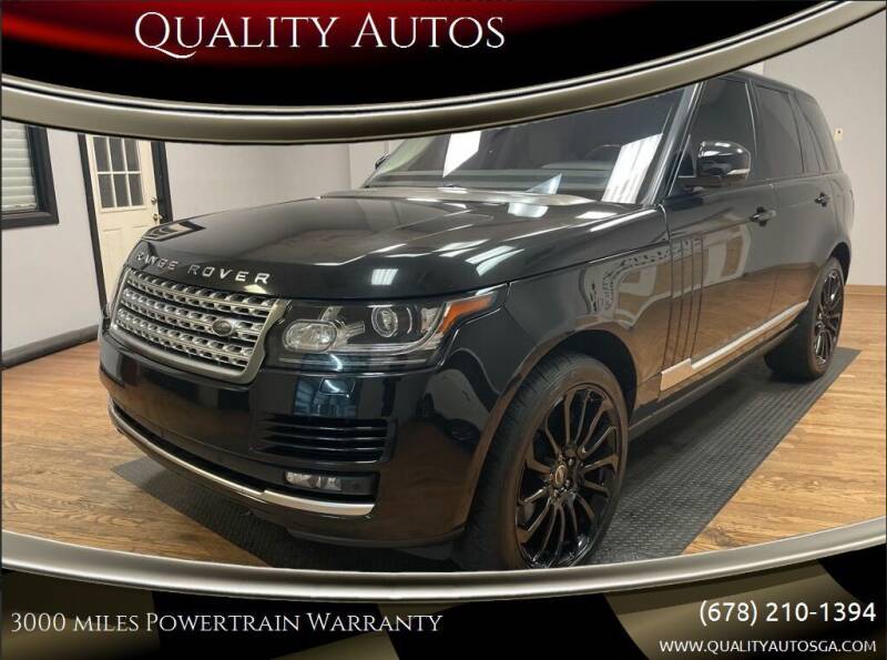 2016 Land Rover Range Rover for sale at Quality Autos in Marietta GA