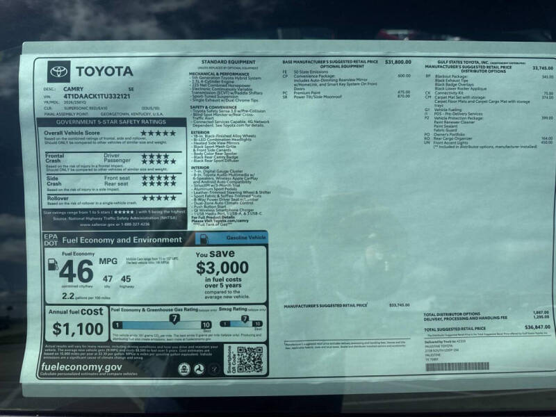 2026 Toyota Camry SE