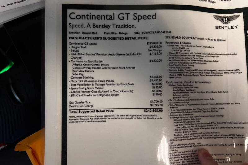 2013 Bentley Continental GT Speed