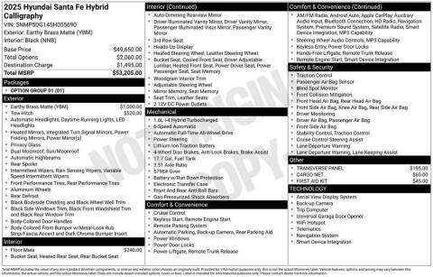 2025 Hyundai Santa Fe Hybrid Calligraphy