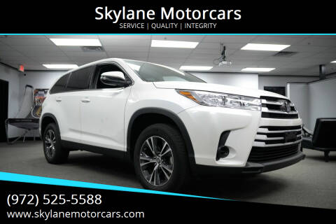 2019 Toyota Highlander for sale at Skylane Motorcars in Carrollton TX