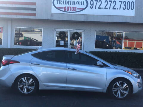 2014 Hyundai Elantra for sale at Traditional Autos in Dallas TX
