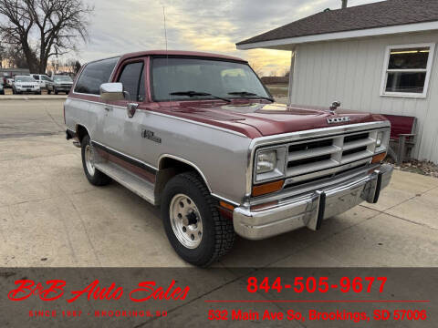 1989 Dodge Ramcharger for sale at B & B Auto Sales in Brookings SD