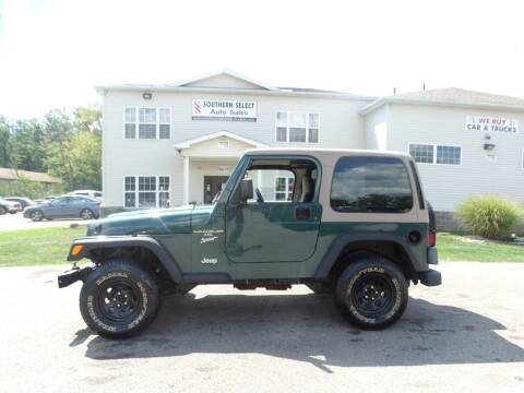 2000 Jeep Wrangler for sale at SOUTHERN SELECT AUTO SALES in Medina OH