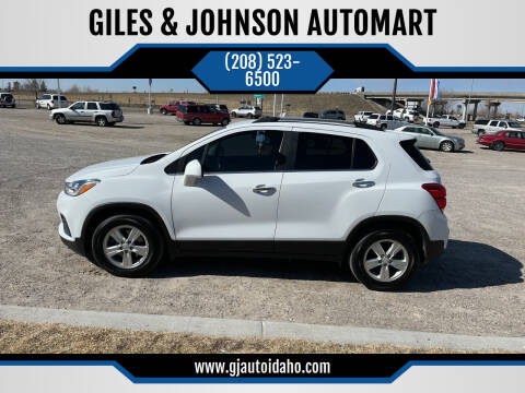 2017 Chevrolet Trax for sale at GILES & JOHNSON AUTOMART in Idaho Falls ID