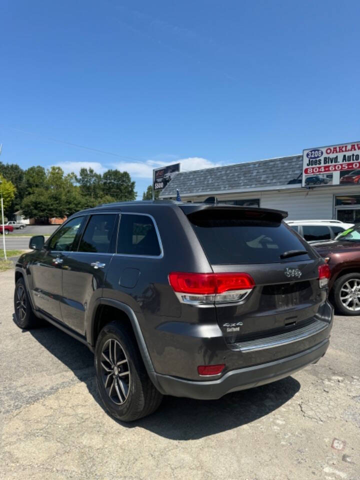 2017 Jeep Grand Cherokee for sale at Joes Blvd Auto Sales in Hopewell, VA