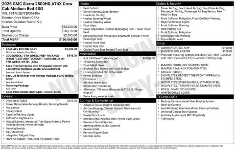 2025 GMC Sierra 2500HD AT4X
