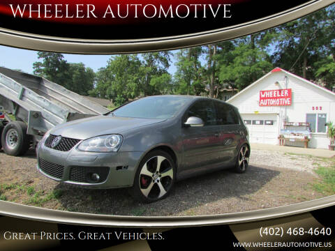 2008 Volkswagen GTI for sale at WHEELER AUTOMOTIVE in Fort Calhoun NE