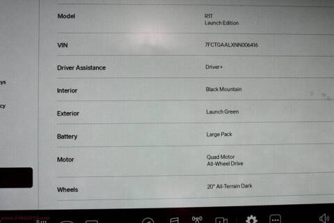 2022 Rivian R1T Launch Edition