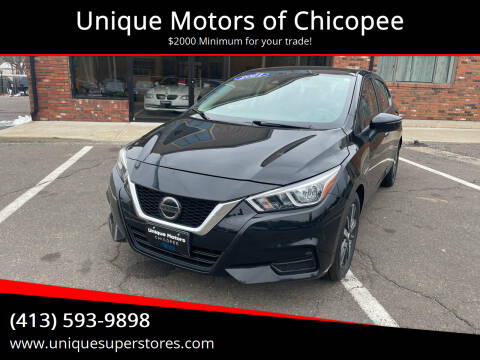 2021 Nissan Versa for sale at Unique Motors of Chicopee in Chicopee MA