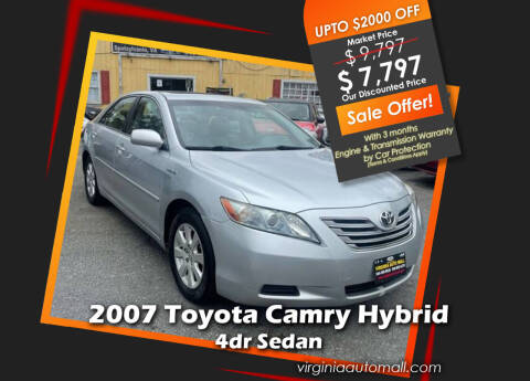 2007 Toyota Camry Hybrid for sale at Virginia Auto Mall in Woodford VA