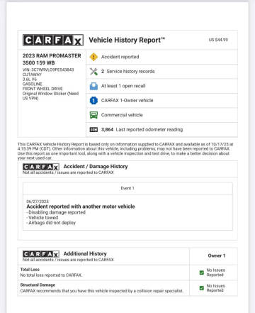 2023 RAM ProMaster 3500 159 WB