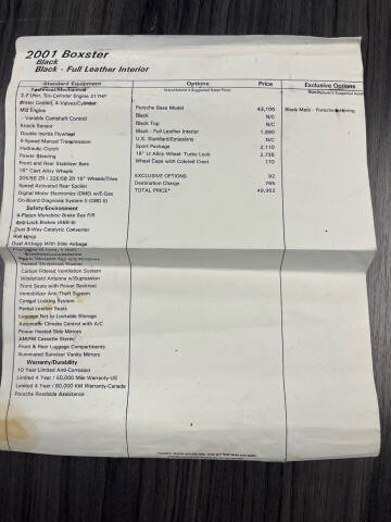 2001 Porsche Boxster