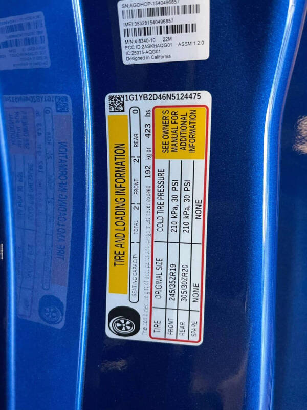 2022 Chevrolet Corvette Stingray