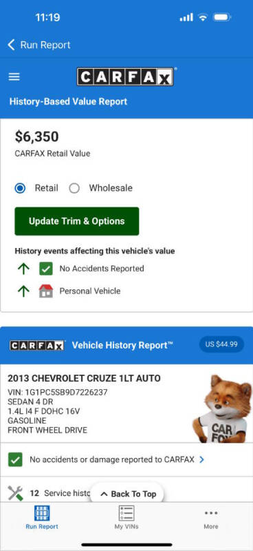 2013 Chevrolet Cruze 1LT Auto