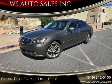 2006 Infiniti M35 for sale at WS AUTO SALES INC in El Cajon CA