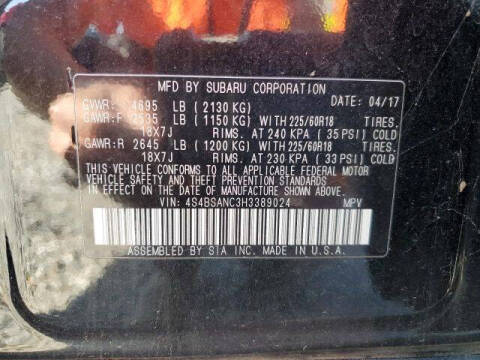 2017 Subaru Outback 2.5i Limited