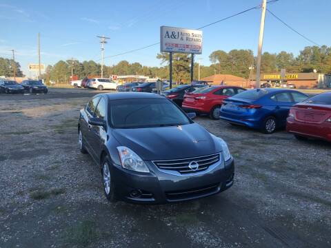 2012 Nissan Altima for sale at A&J Auto Sales & Repairs in Sharpsburg NC