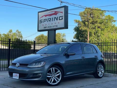 2015 Volkswagen Golf for sale at Spring Motors in Spring TX