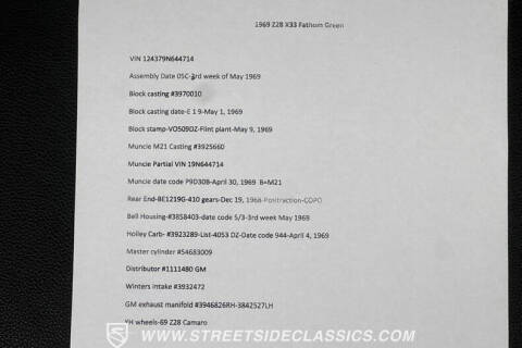 1969 Chevrolet Camaro