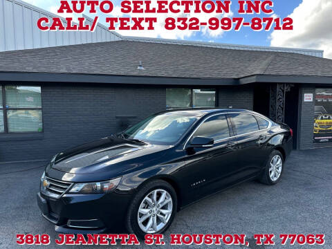2016 Chevrolet Impala for sale at Auto Selection Inc. in Houston TX