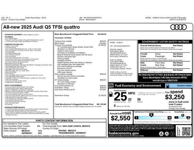 2025 Audi Q5 quattro Premium Plus TFSI