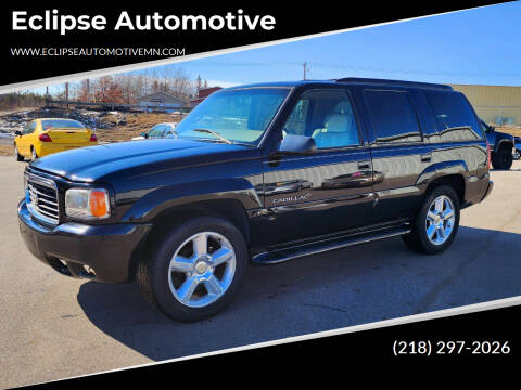 1999 Cadillac Escalade for sale at Eclipse Automotive in Brainerd MN