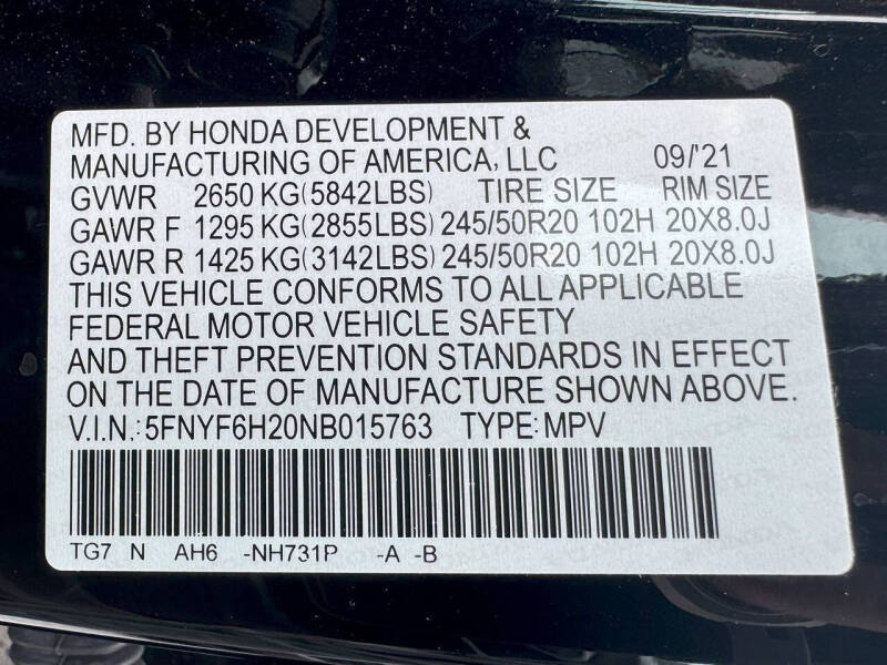 2022 Honda Pilot SE