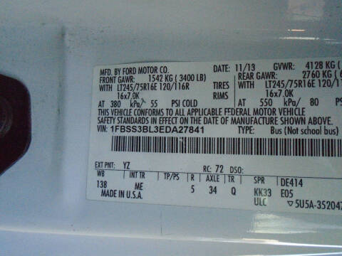 2014 Ford E-Series E-350 SD XLT