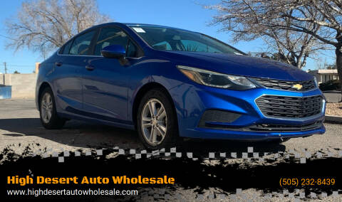 2016 Chevrolet Cruze for sale at High Desert Auto Wholesale in Albuquerque NM