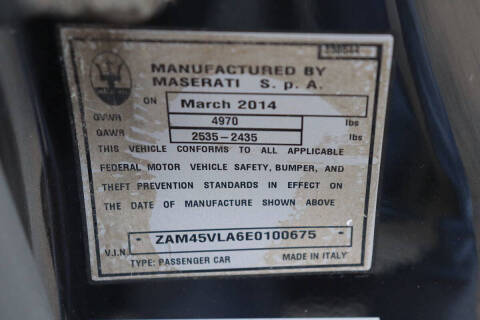 2014 Maserati GranTurismo Sport