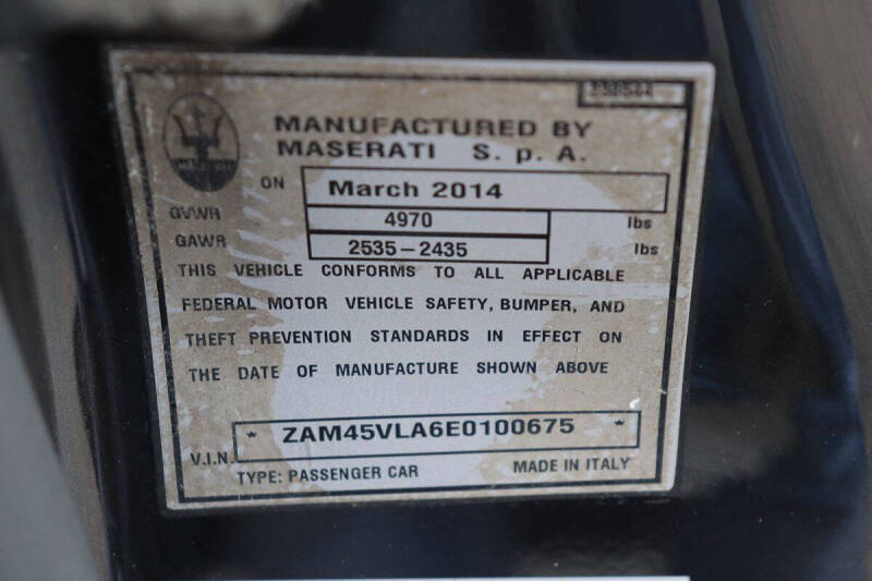 2014 Maserati GranTurismo Sport