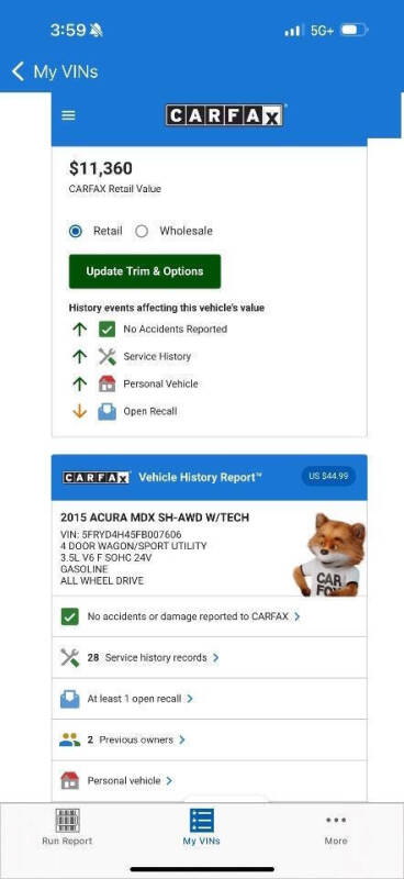 2015 Acura MDX SH-AWD w/Tech