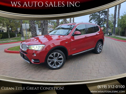 2015 BMW X3 for sale at WS AUTO SALES INC in El Cajon CA