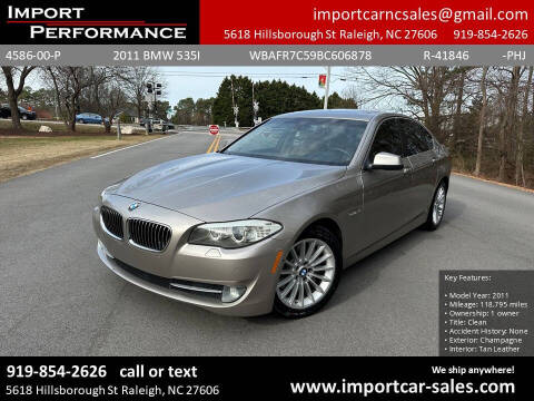 2011 BMW 5 Series for sale at Import Performance Sales in Raleigh NC