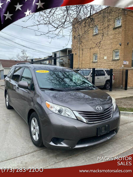 2015 Toyota Sienna for sale at Macks Motor Sales in Chicago IL