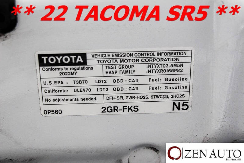 2022 Toyota Tacoma SR5 V6
