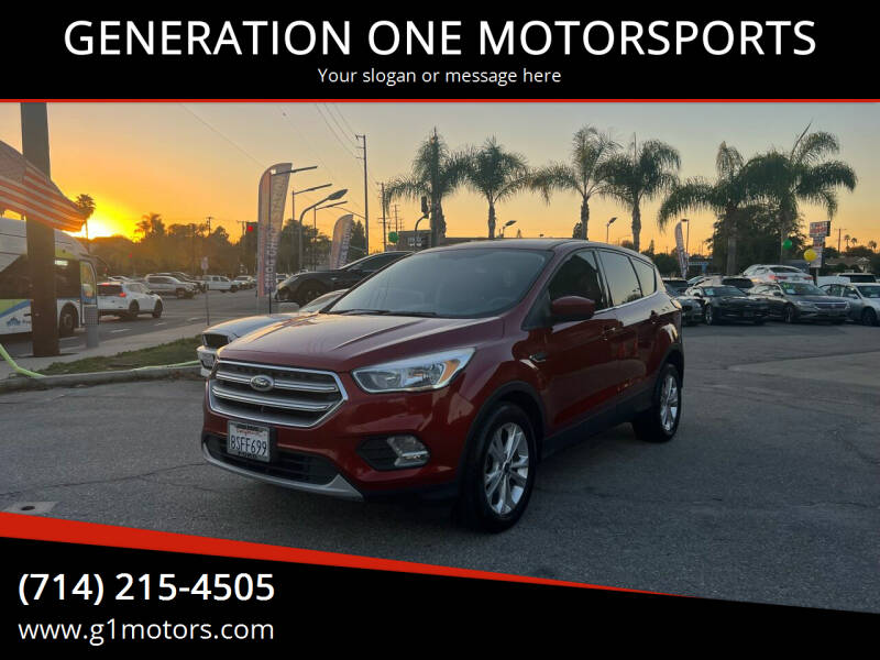 2017 Ford Escape for sale at GENERATION ONE MOTORSPORTS in La Habra CA