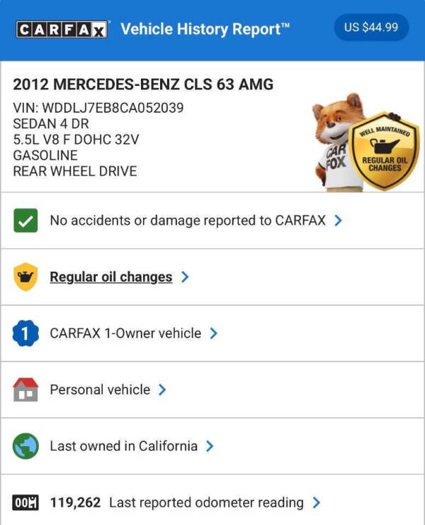 2012 Mercedes-Benz CLS CLS 63 AMG