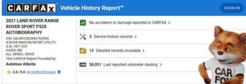 2021 Land Rover Range Rover Sport P525 Autobiography