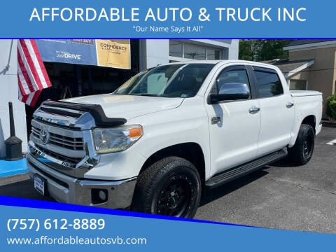 2014 Toyota Tundra for sale at AFFORDABLE AUTO & TRUCK INC in Virginia Beach VA